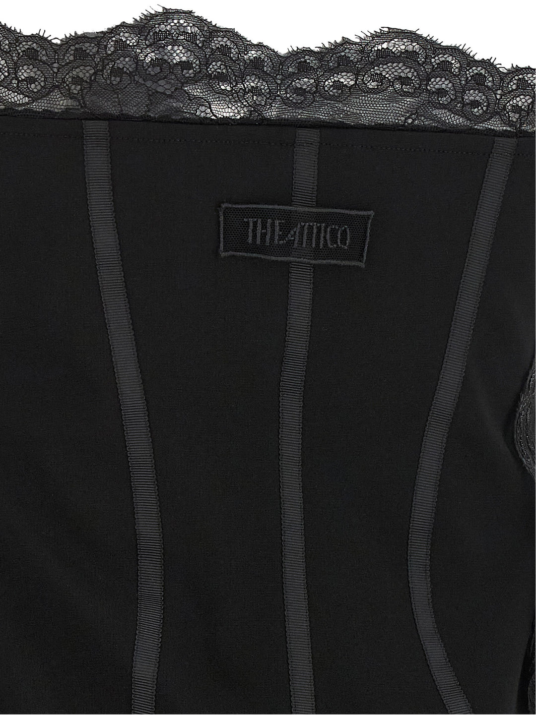 The Attico Black Polyamide Short Dress