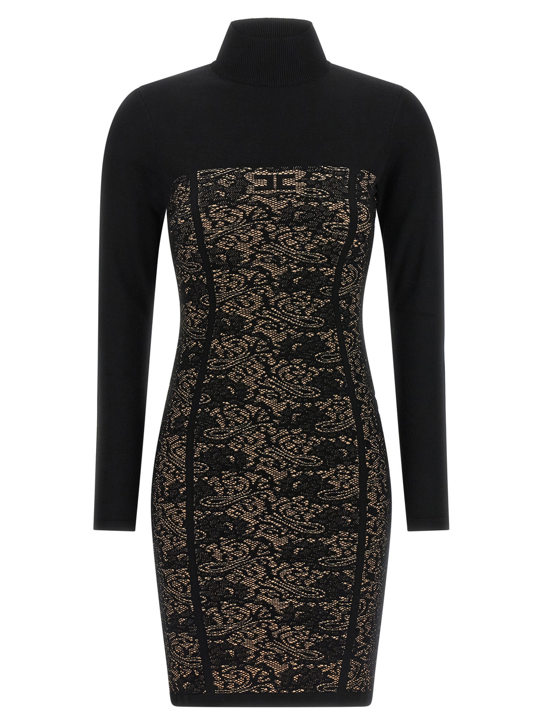 Elisabetta Franchi Black Viscose Short Dress