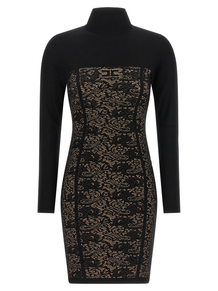 Elisabetta Franchi Black Viscose Short Dress