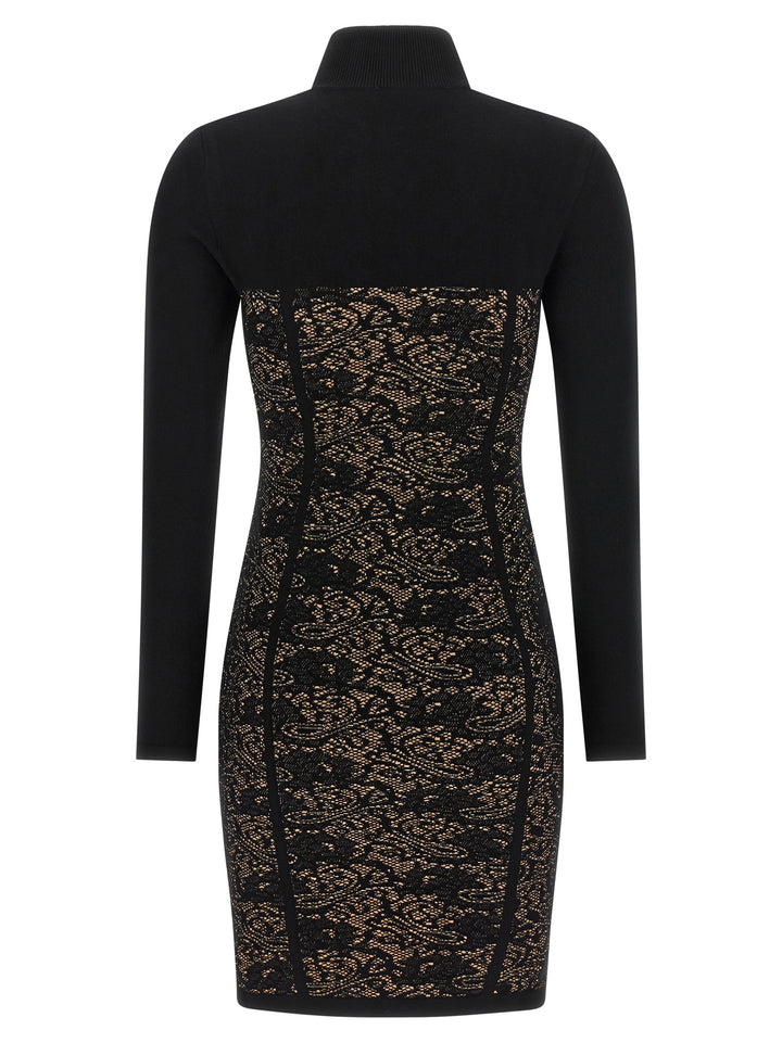 Elisabetta Franchi Black Viscose Short Dress