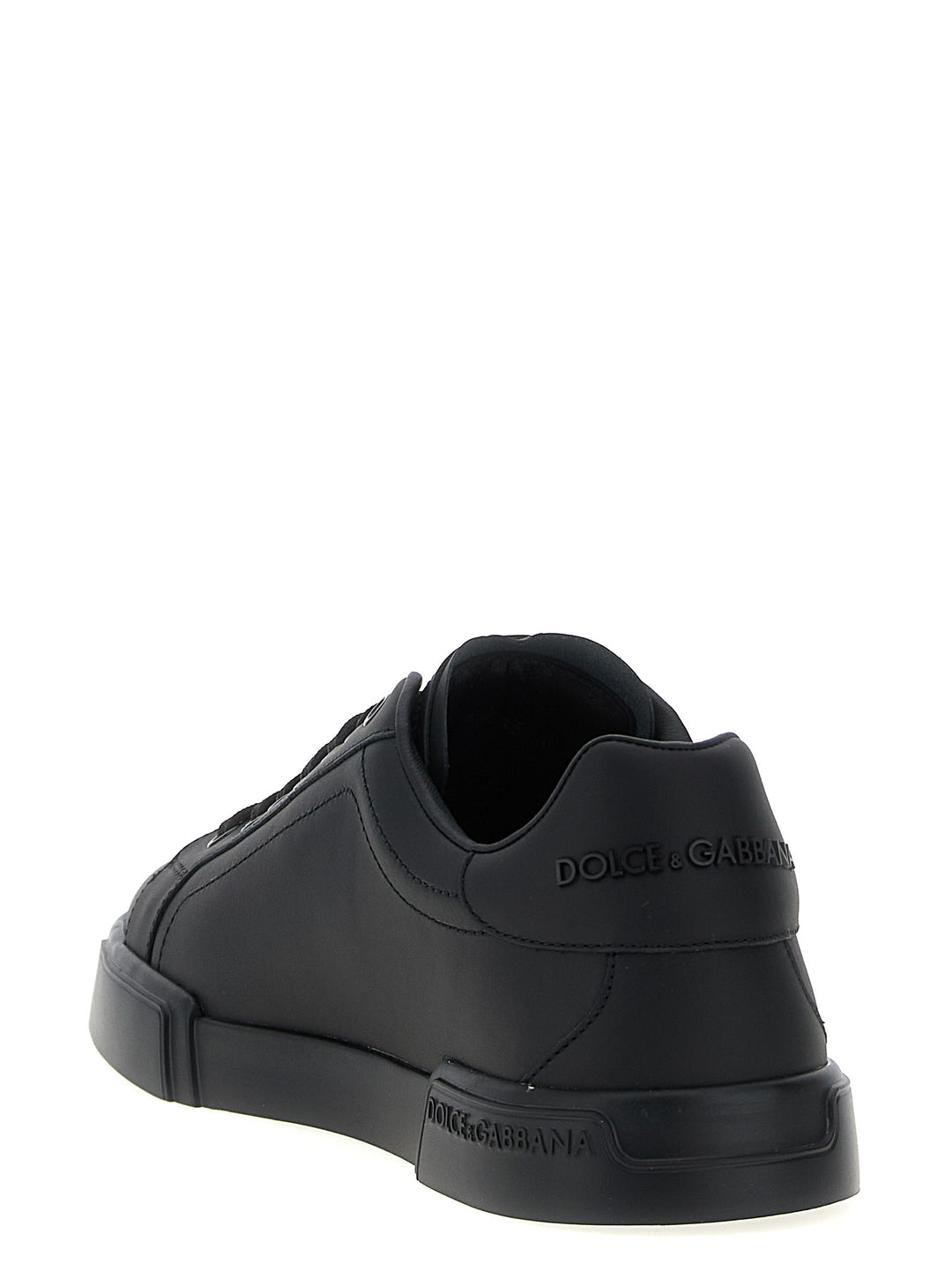 Dolce & Gabbana Black Calfskin Low Top Sneakers