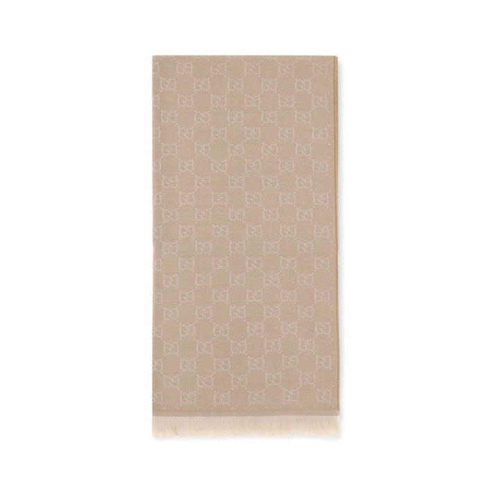 Gucci Beige Wool Oves Aries Foulard