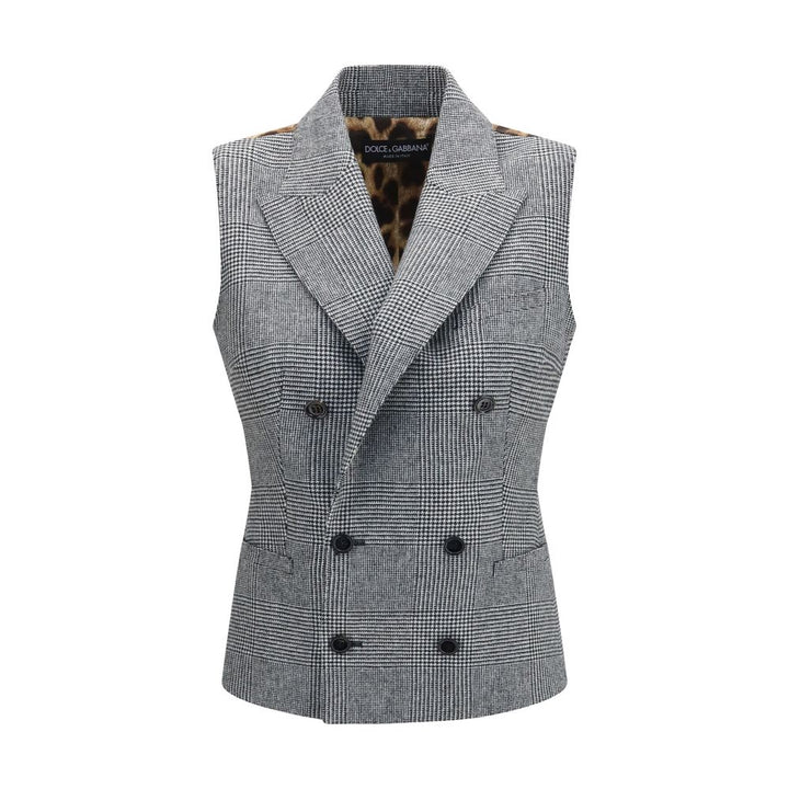 Dolce & Gabbana Gray Wool Oves Aries Waistcoat