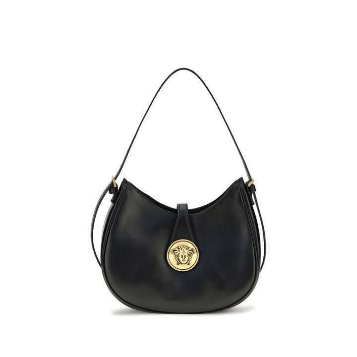 Versace Black Calf Leather Bos Taurus Shoulder Bag