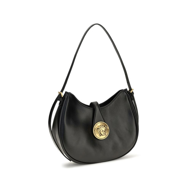 Versace Black Calf Leather Bos Taurus Shoulder Bag
