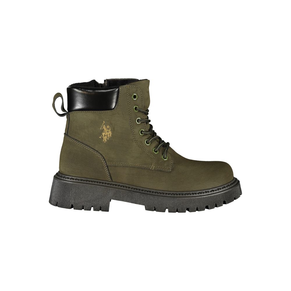 U.S. POLO ASSN. Green Polyester Ankle Boots