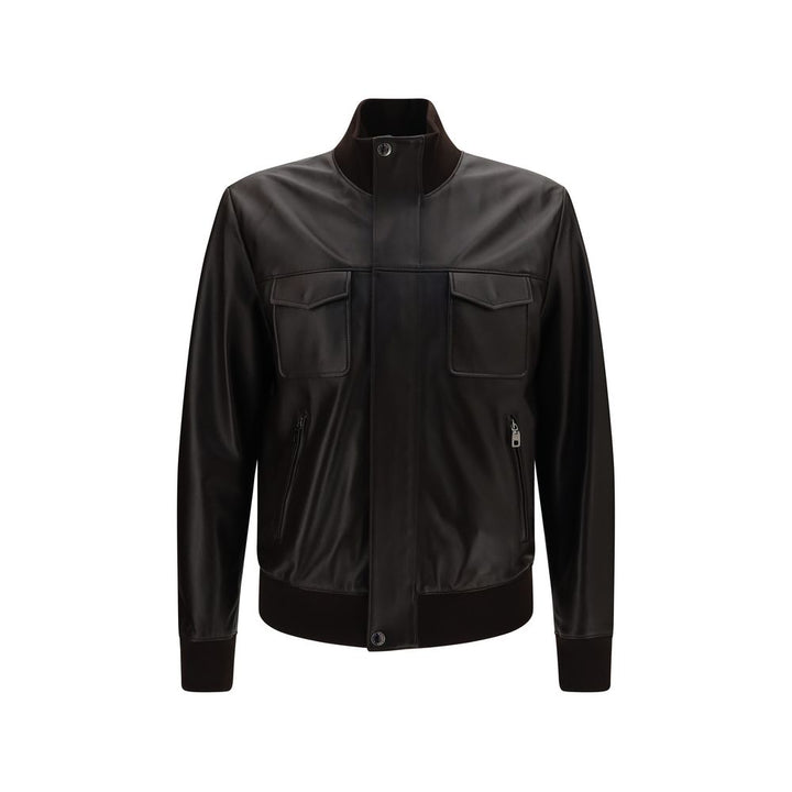 Dolce & Gabbana Brown Lamb Ovis Aries Aries Bomber