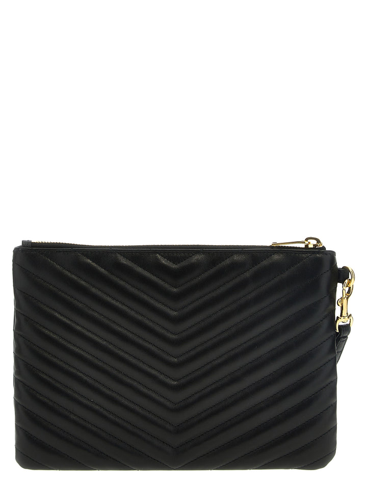 Saint Laurent Black Calfskin Clutch Bag