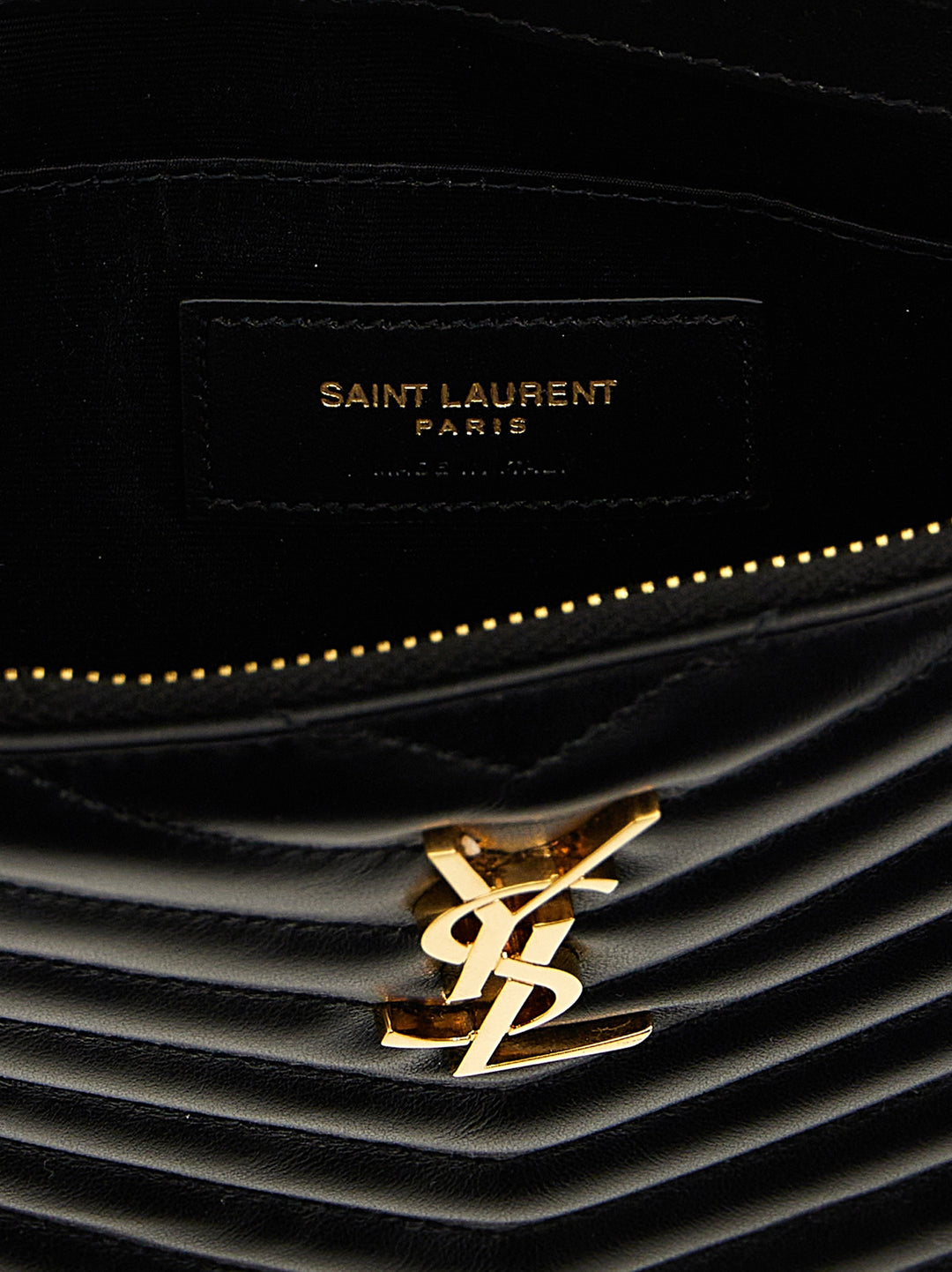 Saint Laurent Black Calfskin Clutch Bag