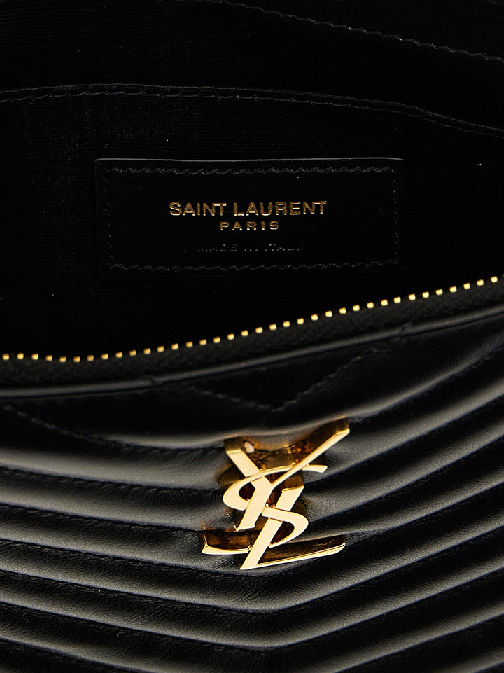 Saint Laurent Black Calfskin Clutch Bag