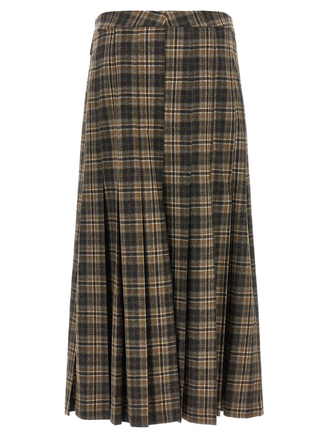 Brunello Cucinelli Brown Virgin Wool Mini Skirt