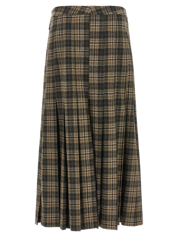 Brunello Cucinelli Brown Virgin Wool Mini Skirt