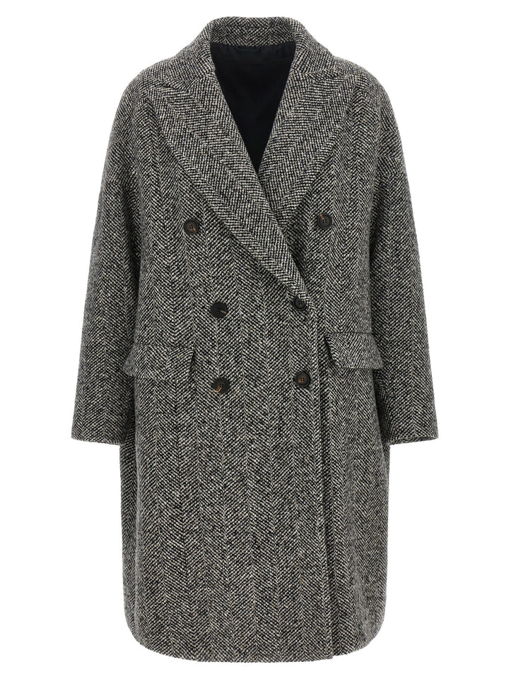Brunello Cucinelli Gray Virgin Wool Coat