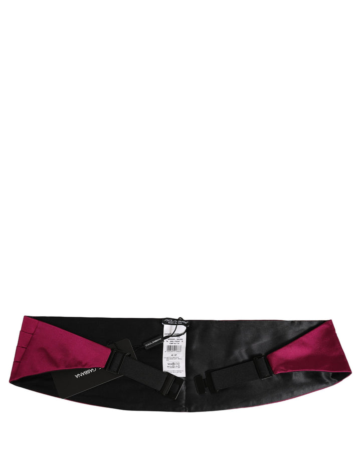 Dolce & Gabbana Burgundy 100% Silk Belt Waist Cummerbund