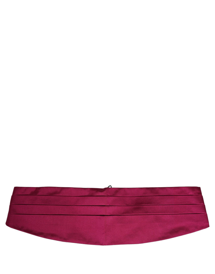 Dolce & Gabbana Burgundy 100% Silk Belt Waist Cummerbund