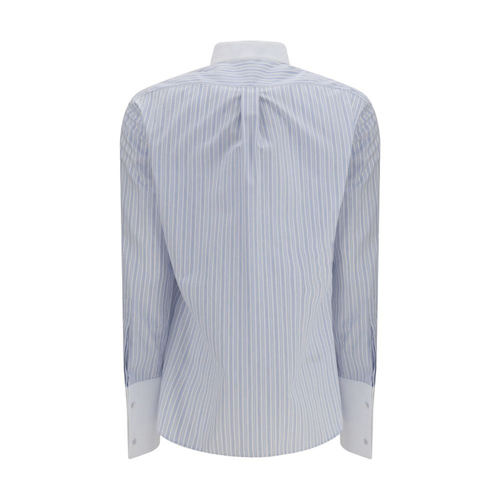 Tom Ford Blue Cotton Pattern Shirt