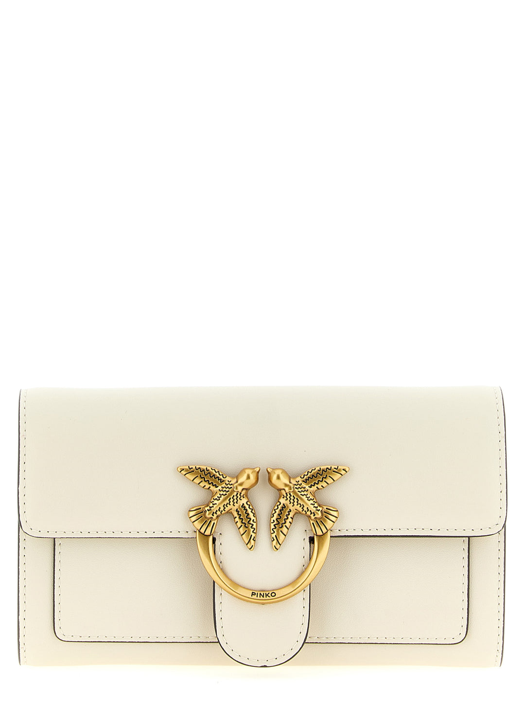PINKO White Calfskin Cardholder