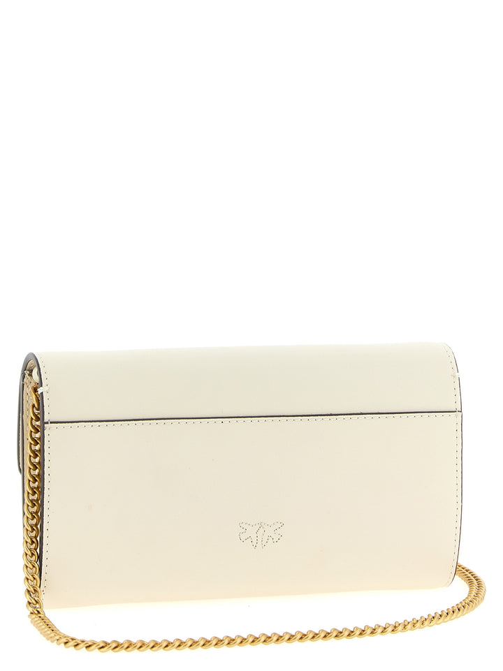PINKO White Calfskin Cardholder