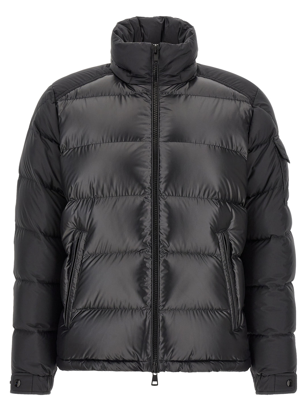 Moncler Black Polyester Full-Length Jacket