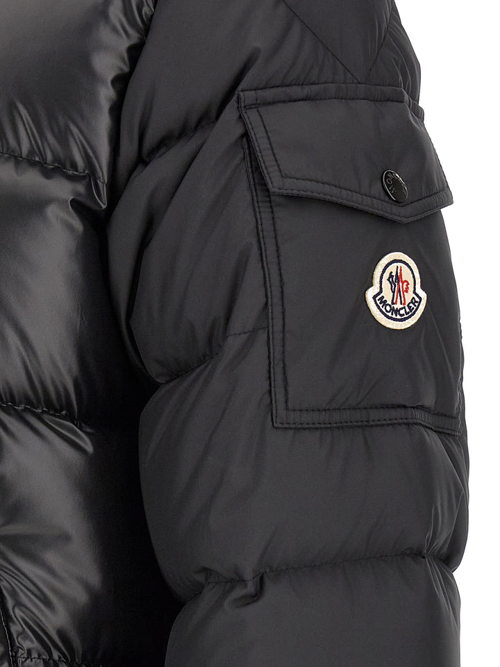Moncler Black Polyester Full-Length Jacket