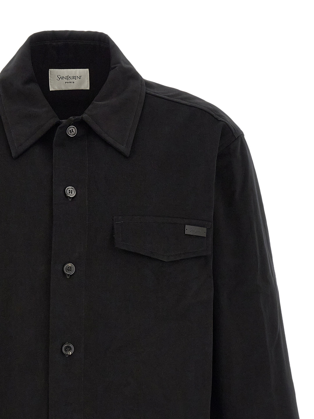 Saint Laurent Black Cotton Blouse
