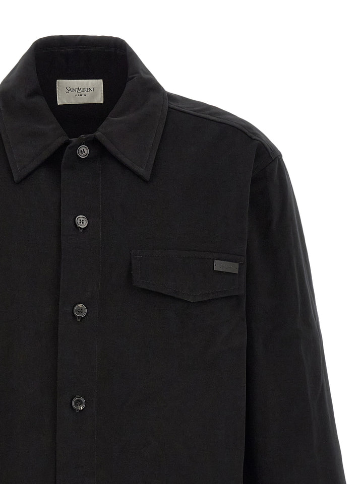 Saint Laurent Black Cotton Blouse