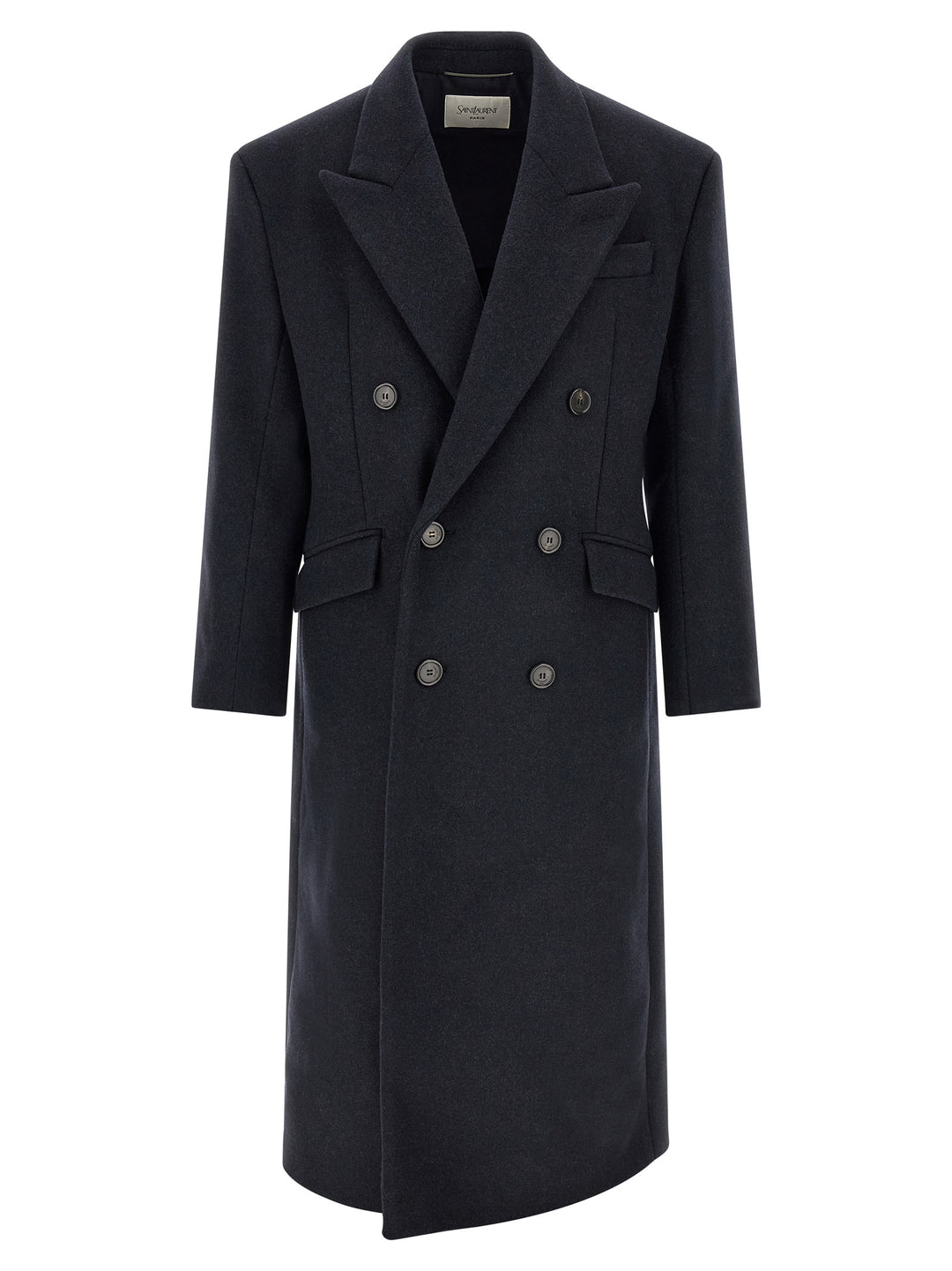 Saint Laurent Blue Wool Coat