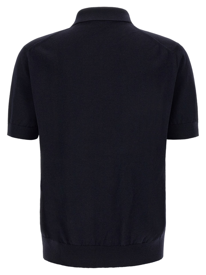 Dolce & Gabbana Blue Virgin Wool Polo Shirt