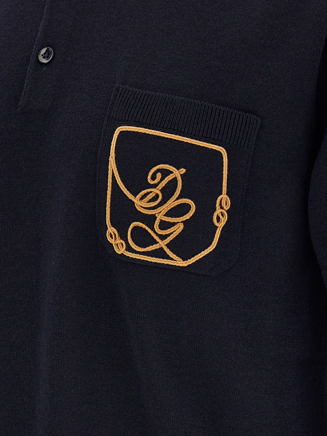 Dolce & Gabbana Blue Virgin Wool Polo Shirt