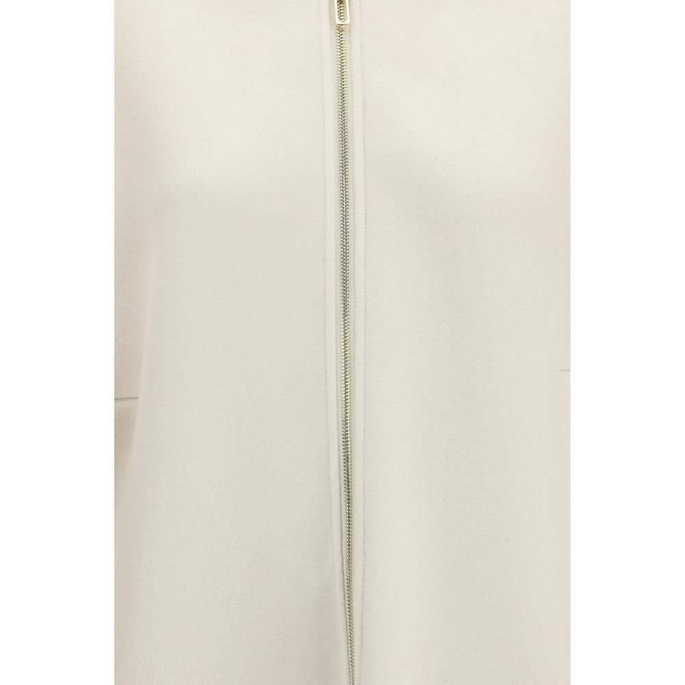 Max Mara Beige Wool Oves Aries Full-Length Jacket
