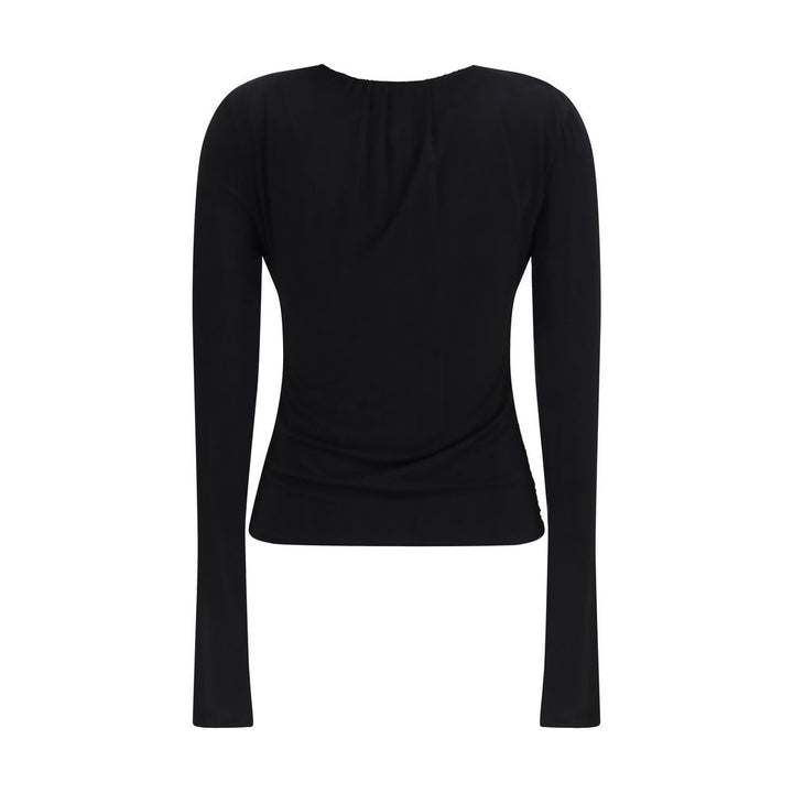 Max Mara Black Viscose Dress Shirt