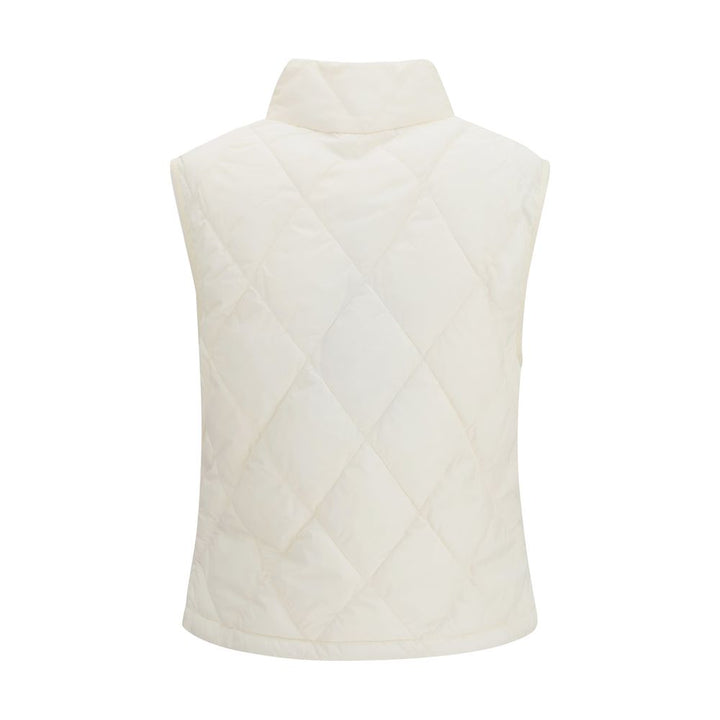 Burberry White Polyester Sleeveless Jacket