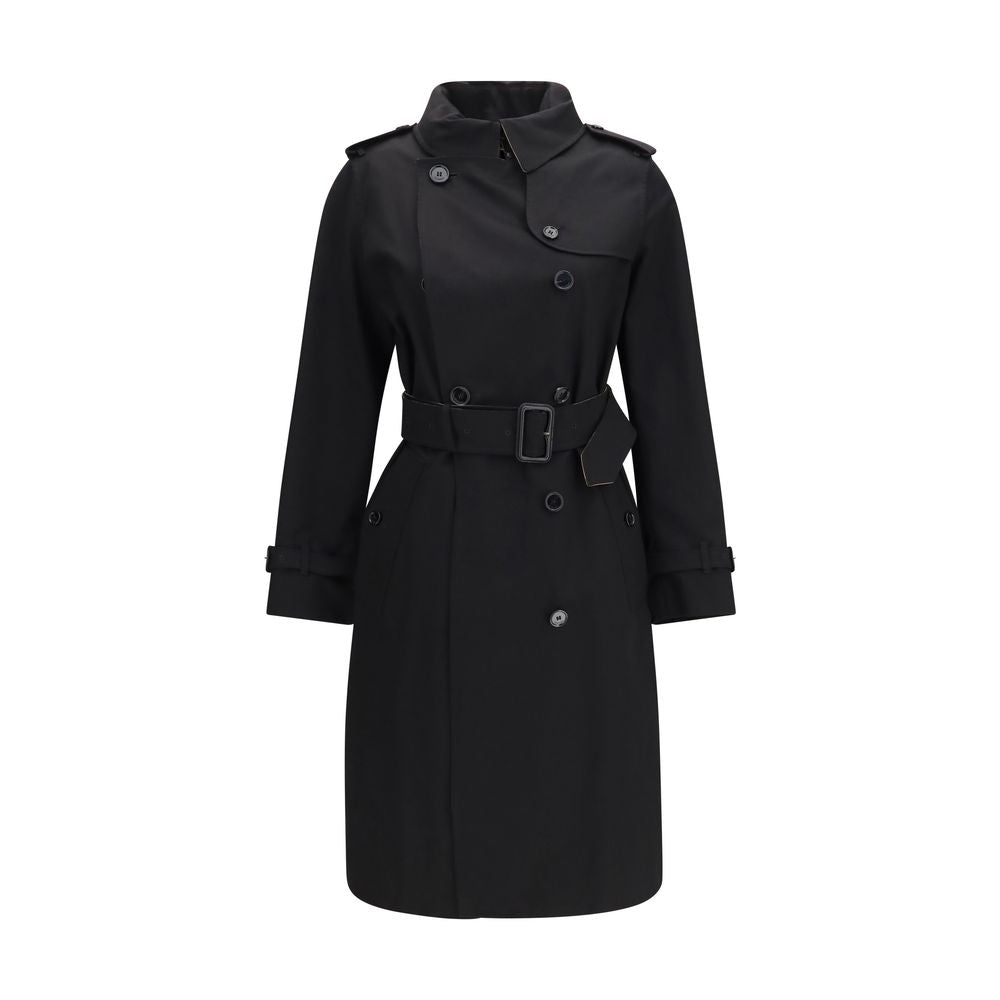 Burberry Black Cotton Coat