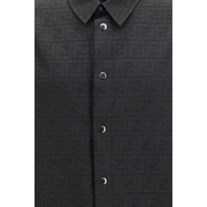 Fendi Black Polyester Pattern Shirt