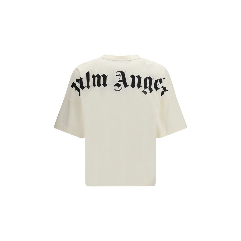 Palm Angels Beige Cotton T-Shirt