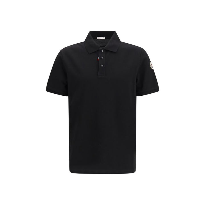 Moncler Black Cotton Polo Shirt