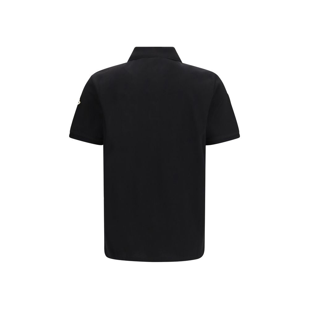 Moncler Black Cotton Polo Shirt