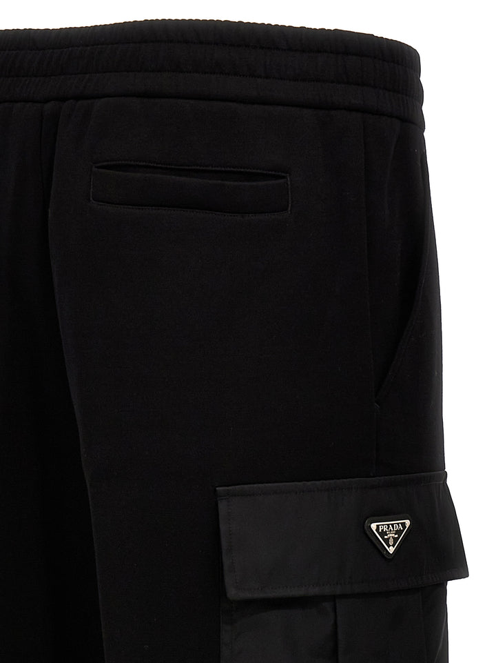 Prada Black Cotton Joggers (Workout Pants)