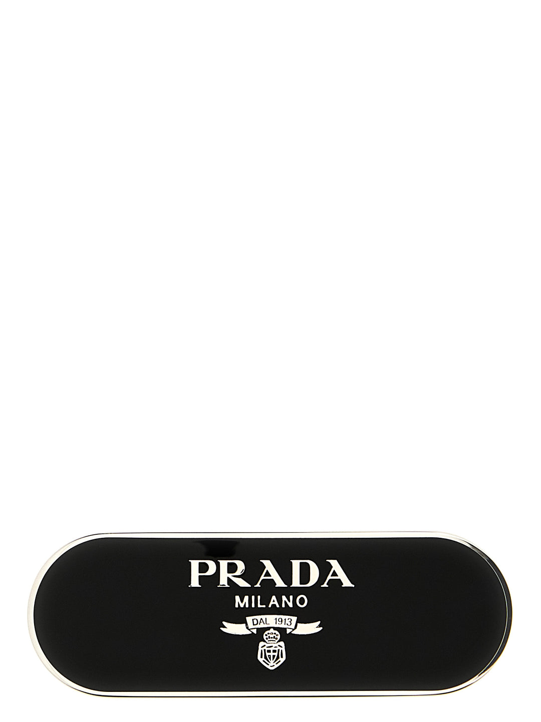 Prada Black Stainless Steel Hair Clip