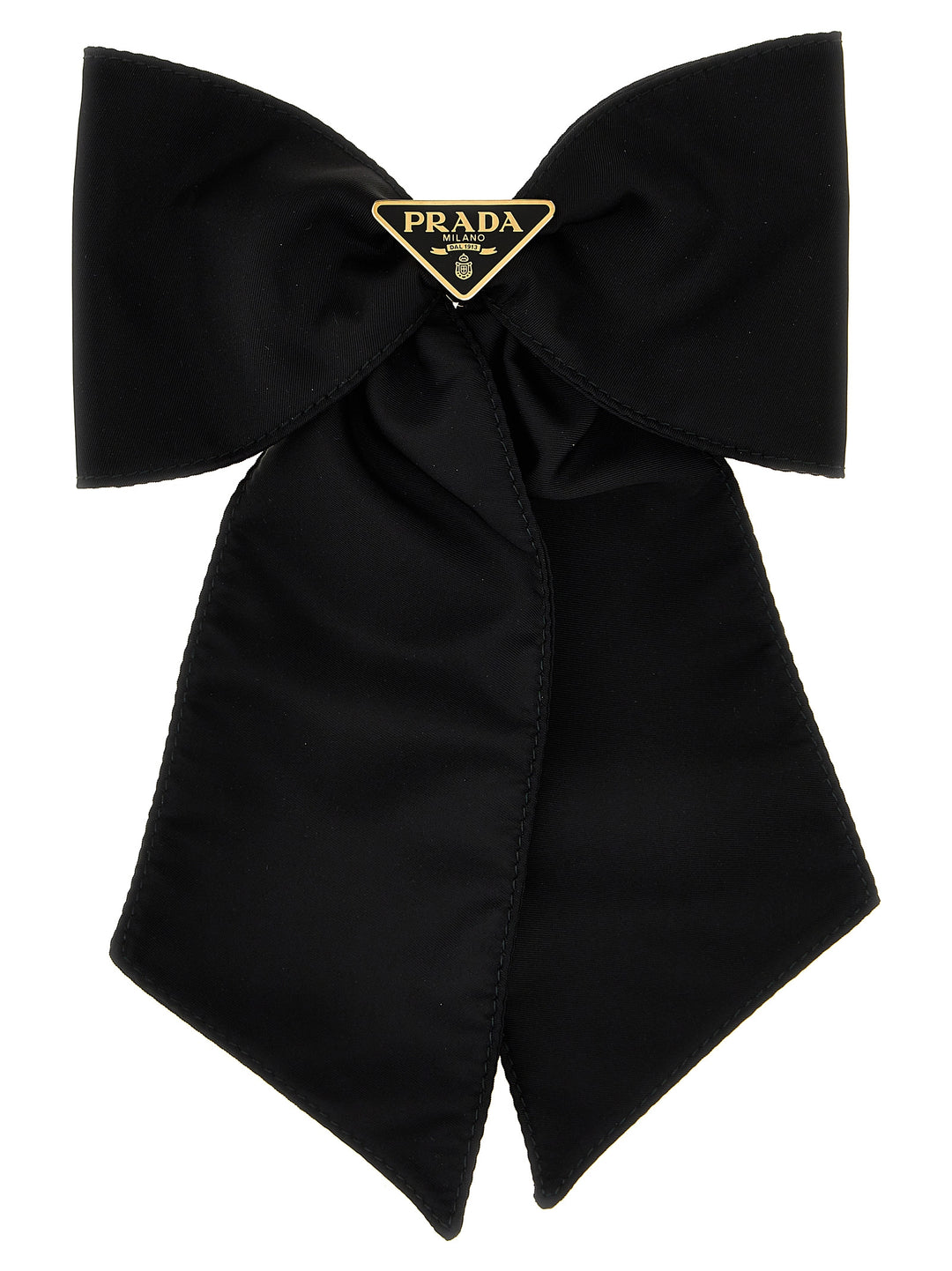 Prada Black Brass Hair Clip
