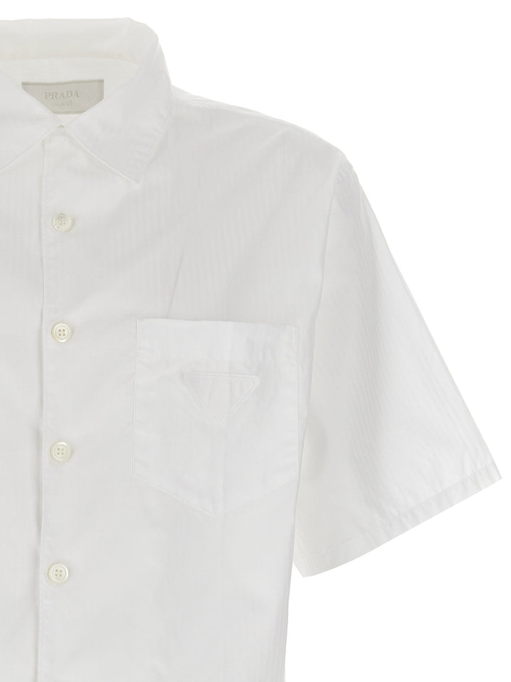 Prada White Cotton Blouse