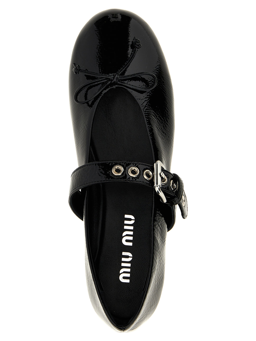 Miu Miu Black Calfskin Ballet Flats