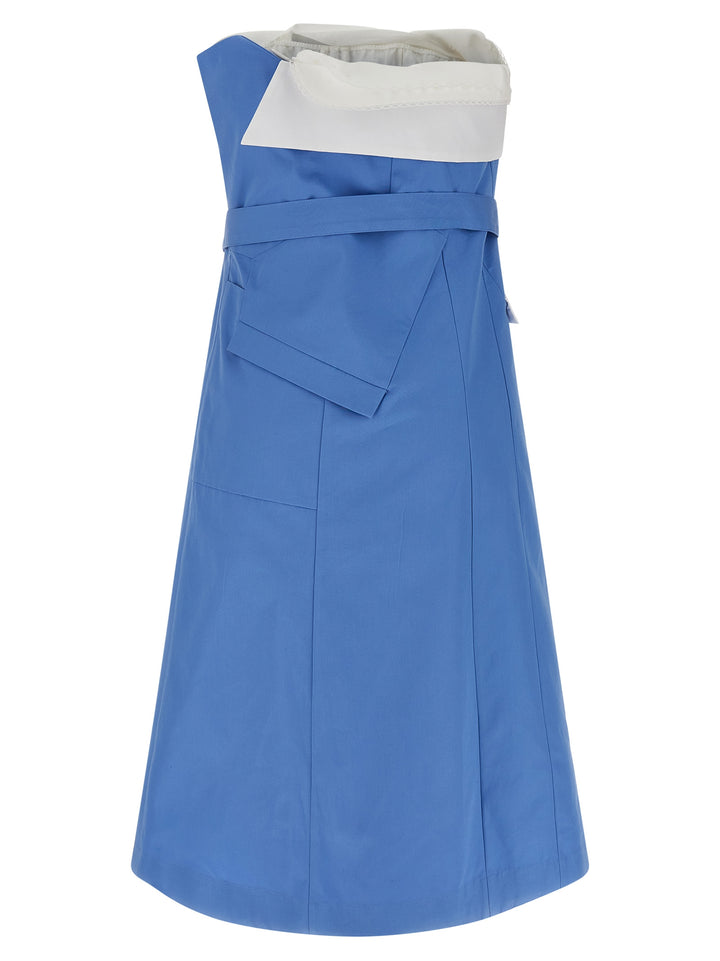 Miu Miu Blue Cotton Short Dress