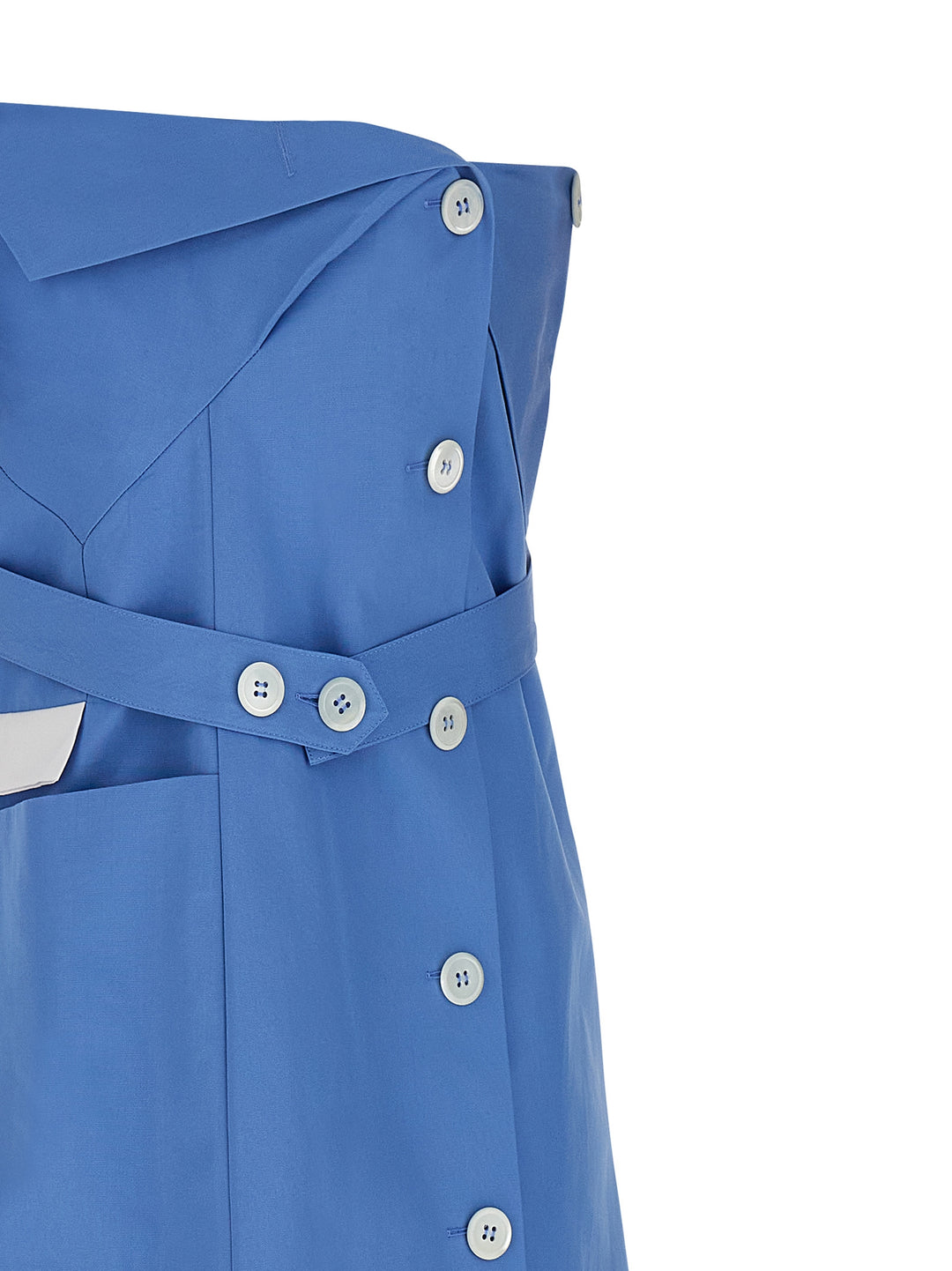 Miu Miu Blue Cotton Short Dress