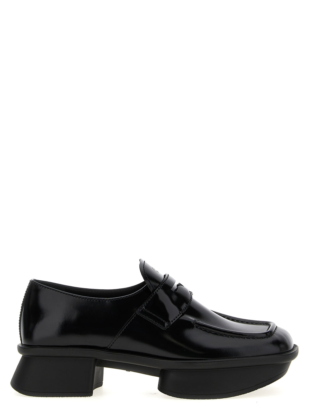 Prada Black Calfskin Slip-On Loafers