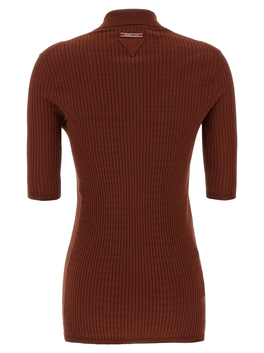 Prada Brown Cotton Polo Shirt