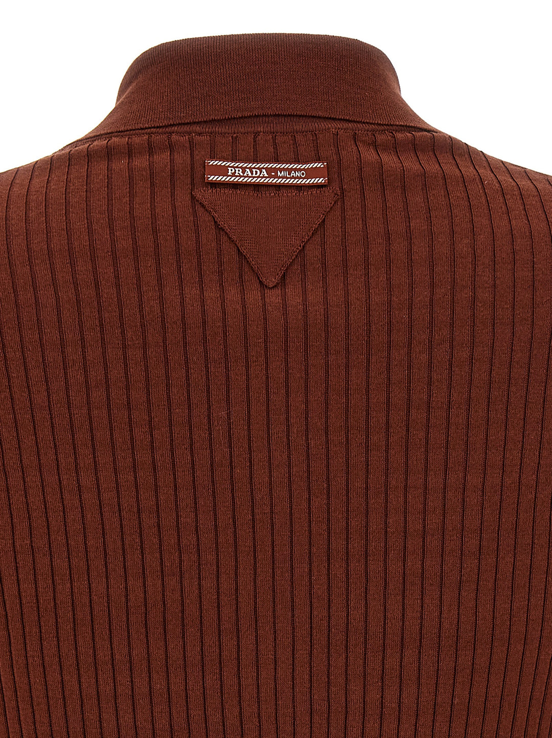 Prada Brown Cotton Polo Shirt