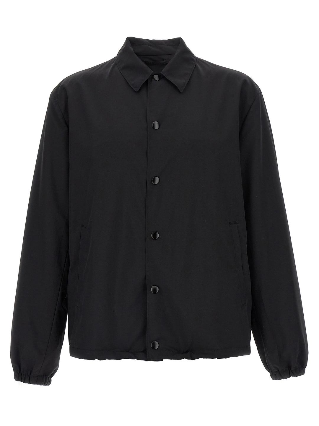 Prada Black Virgin Wool Full-Length Jacket