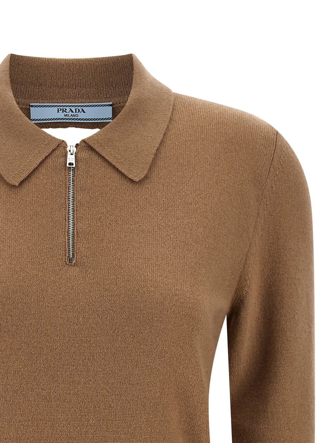 Prada Beige Cashmere Polo Shirt