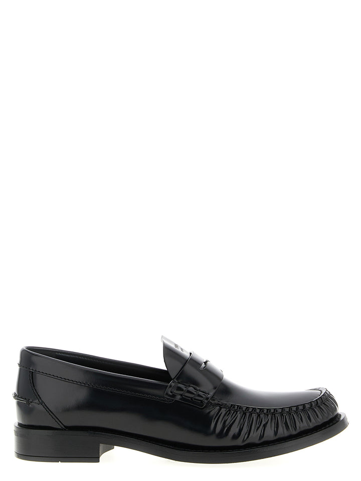 Prada Black Calfskin Slip-On Loafers